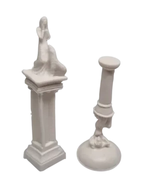 076-719 1:76 Scale Mermaid & Plinth Garden Statues (Pack of 2)