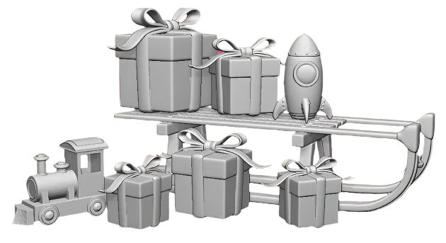 0216-043 O Gauge Seasonal - Christmas Presents