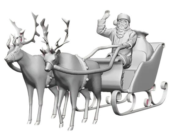 0217-076 OO Gauge Santa in his Christmas Sleigh