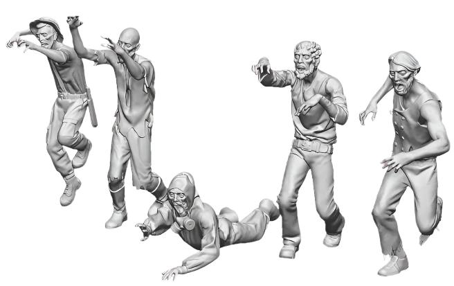 0241-043 O Gauge - Halloween Zombie Pack 2