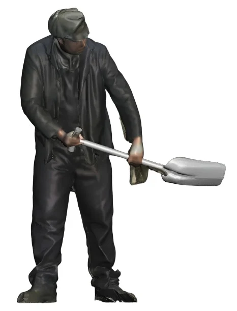 1072-148L N Gauge 1948-1968 British Railways - Loco Crew Fireman Looking Left - Image 5