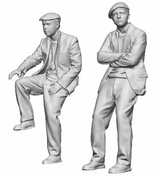 11219-076 OO Gauge Loco Specific Crew - Quarry Hunslet Crew Pack Open Cab
