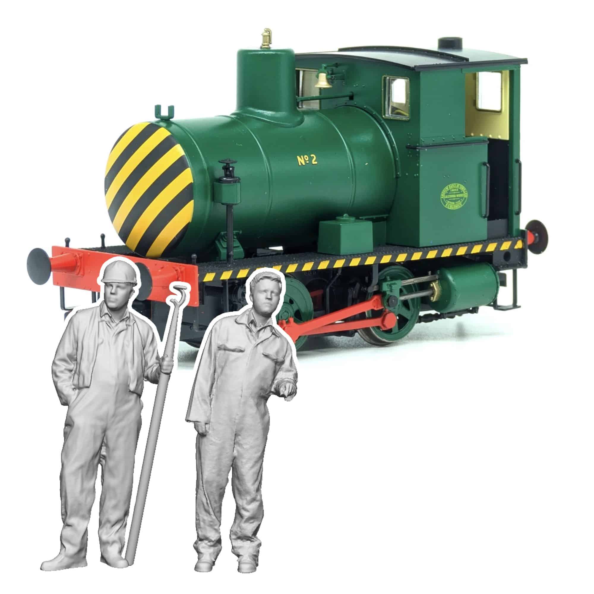 11296-076 OO Gauge Loco Specific Crew - Andrew Barclay Fireless Crew Pack