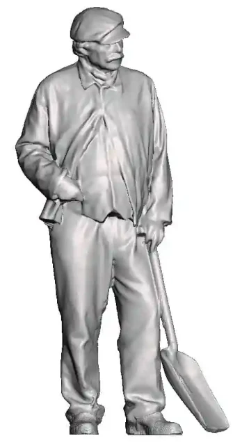1213-148 N Gauge - Railway & Lineside - 1870-1947 - Fireman with shovel