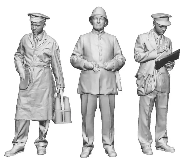 1359-043 O Gauge Town and Country - Milkman, Policeman and Postman