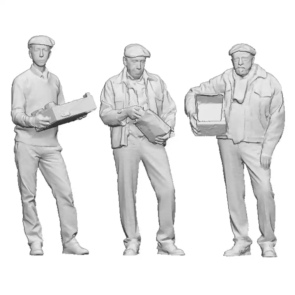 1363-043 O Gauge Work & Industry Market Traders