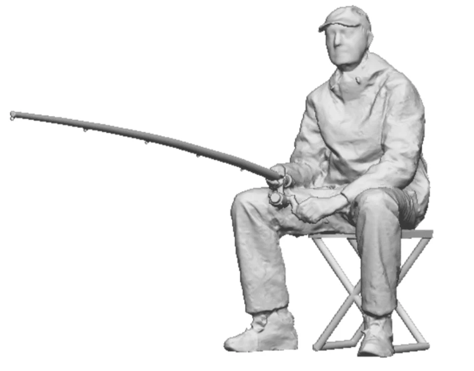 1754-043 O Gauge - Town & Country - Seated Fisherman