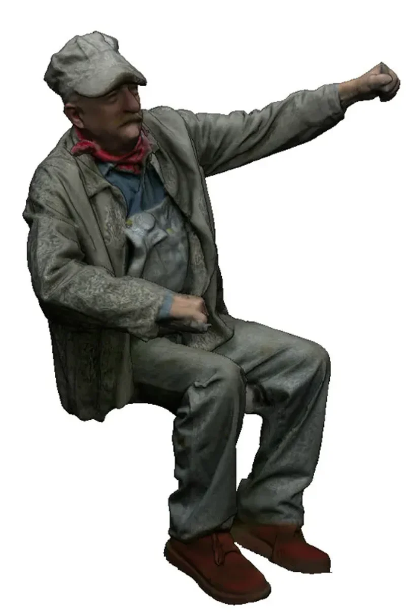 22050-048R 1:48 Scale - North American - Seated Engineer using Throttle - Right Hand Raised - Image 2