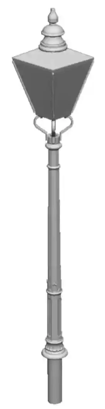 2606-076 OO Gauge - Detailing - GWR No1 Column Octagonal Lamp Heads x5