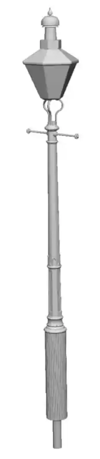 2609-043 O Gauge - Detailing - GWR No3 Column Yard Octagonal Lamps x5