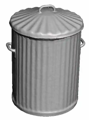 2670-076 OO Gauge Work and Industry Platform Accessories - Galvanised Dustbins (x2)