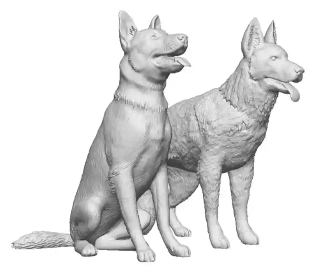 31005-043 O Gauge - Pets, Wildlife & Livestock - German Shepherds x2