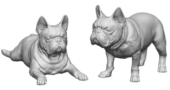 31015-076 OO Gauge - Pets, Wildlife & Livestock - French Bulldogs x2