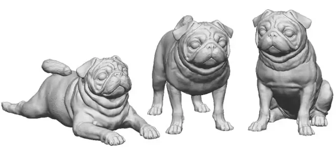 31017-076 OO Gauge - Pets, Wildlife & Livestock - Pugs x3
