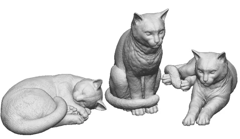 31050-043 O Gauge Pets, Wildlife & Livestock - Tabby Cats - Pack of 3
