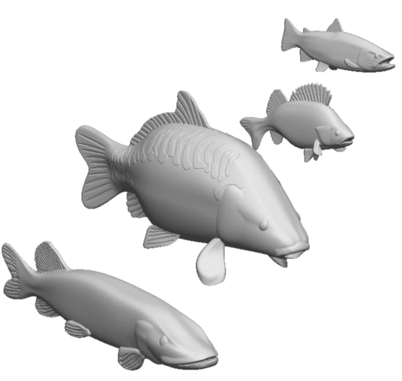 31150-043 O Gauge - Pets, Wildlife & Livestock - Fresh Water Fish (3x Each)