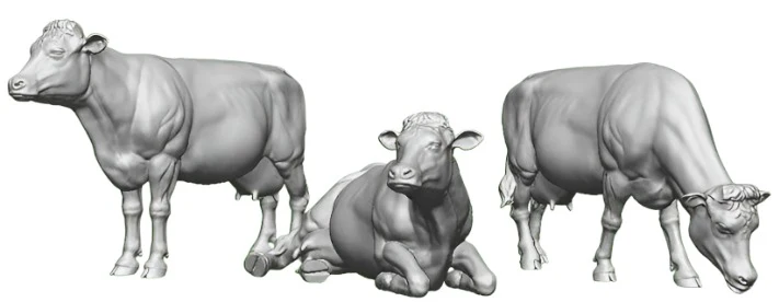 31220-148 N Gauge Pets, Wildlife & Livestock - Dairy Cattle - Pack of 3