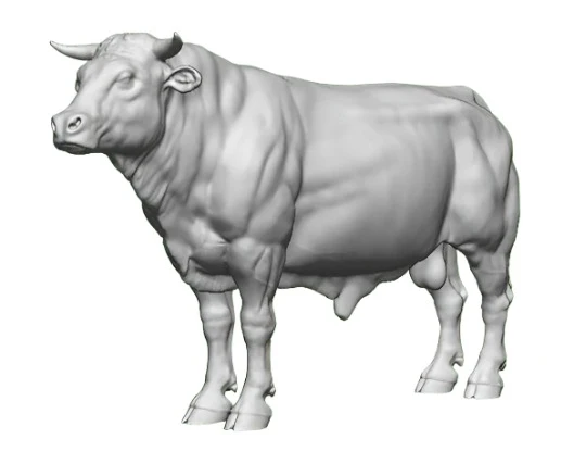31223-076 OO Gauge Pets, Wildlife & Livestock - Bull with Horns