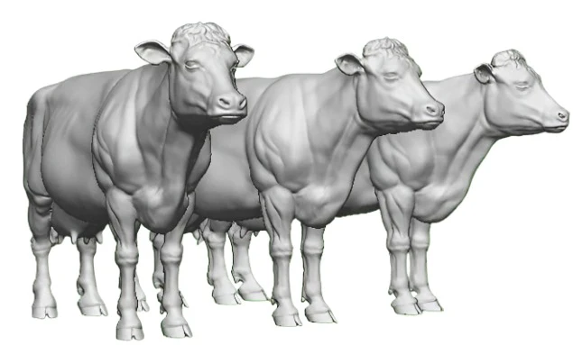 31225-043 O Gauge Pets, Wildlife & Livestock - Dairy Cattle Wagon - Pack of 3