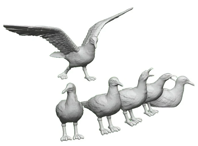 31400-148 N Gauge Pets, Wildlife & Livestock Seagulls - Pack of 12