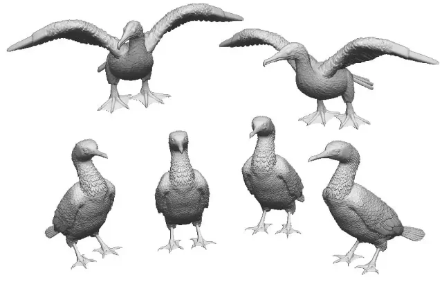 31408-043 O Gauge - Pets, Wildlife & Livestock - Cormorants x6