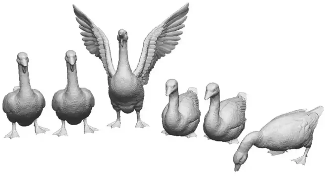 31409-043 O Gauge - Pets, Wildlife & Livestock - Geese x6
