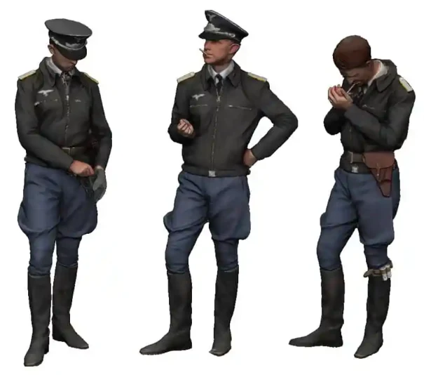 50602-072 1:72 Scale - World War Two - Luftwaffe Pilots in Conversation - Image 2
