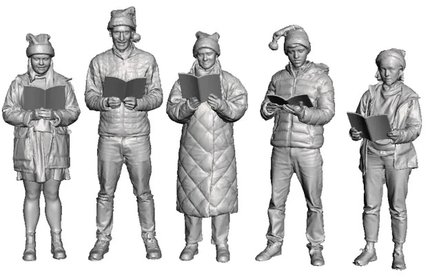 9012-148 N Gauge - Christmas Carol Singers