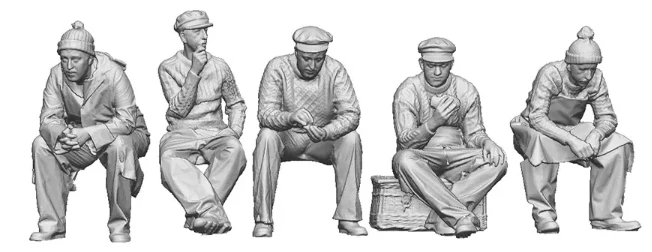9022-148 N Gauge 1948-1968 British Railways - Seated Crew Bundle