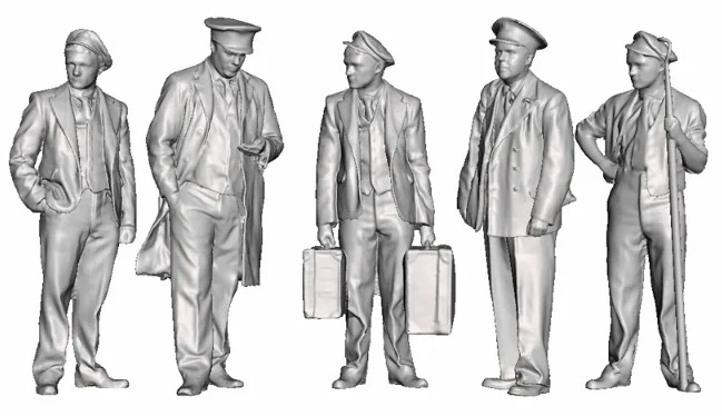 9033-043 O Gauge 1948-1968 British Railways - Station Staff Bundle