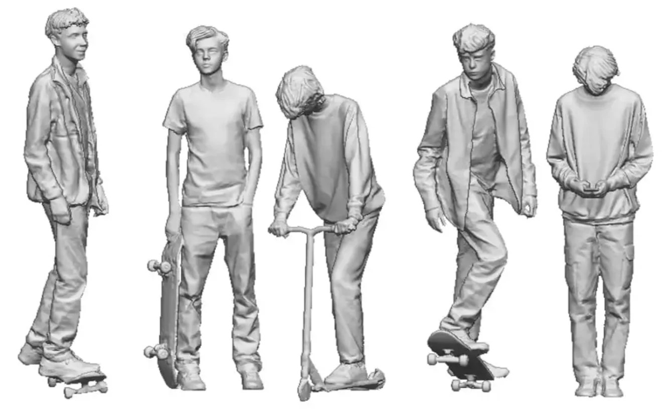 9041-076 OO Gauge - Town & Country - Skater and Scooter Riders Bundle