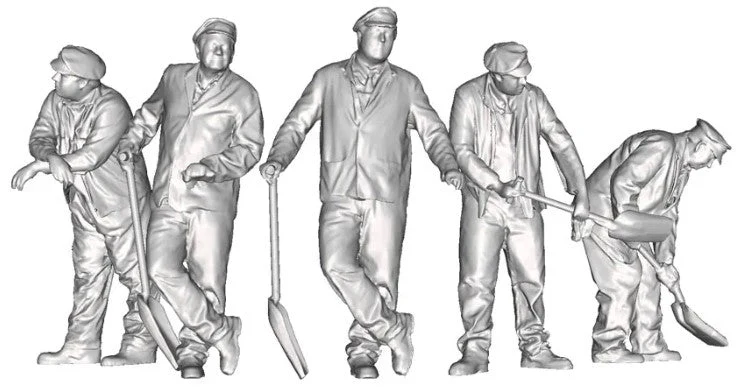 91070-076C OO Gauge 1948-1968 British Railways - Right Hand Drive Fireman Multi-Pack of 25