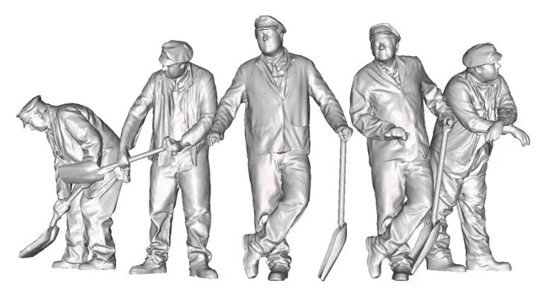 91071-076B OO Gauge 1948-1968 British Railways - Left-Hand Drive Fireman - Pack of 10