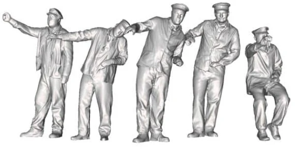 91091-043A O Gauge 1948-1968 British Railways - Left Hand Drive Loco Driver Multi-Pack of 5