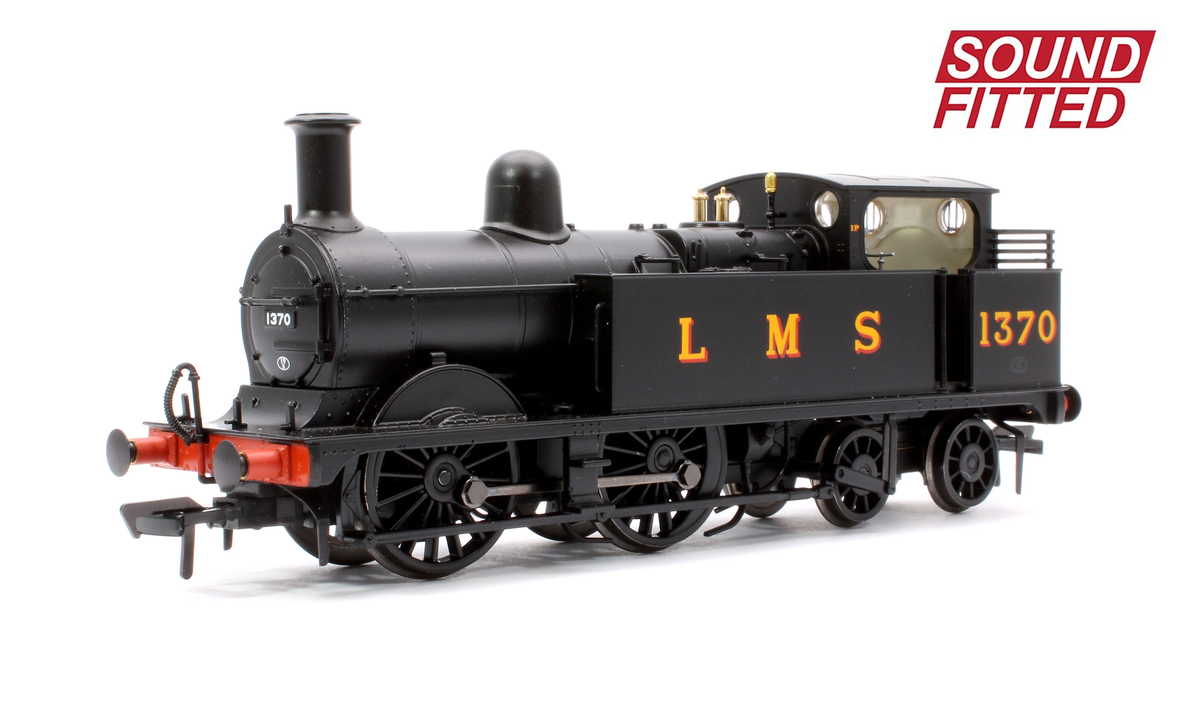 31-741ASF MR 1532 (1P) Tank 1370 LMS Black Steam Locomotive - DCC Sound