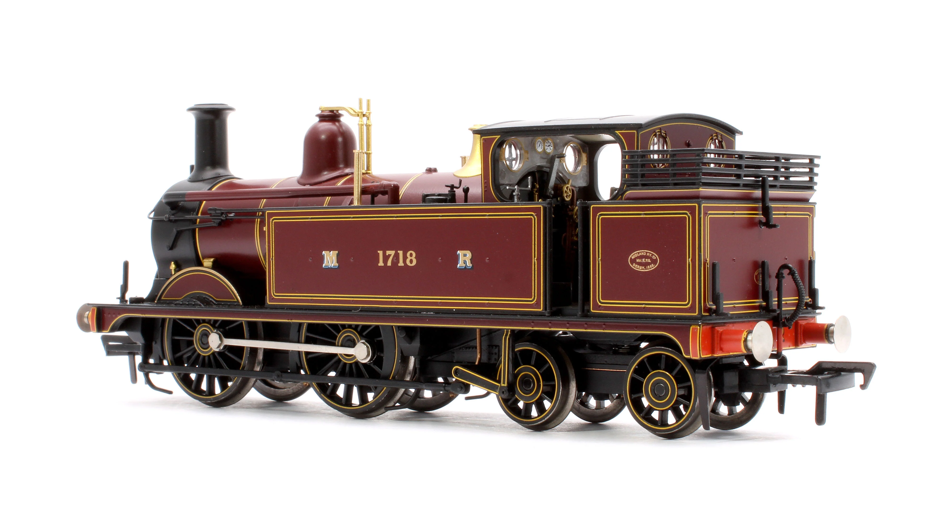 31-740BSF MR 1532 Tank 1718 Midland Railway Crimson Lake Steam Locomotive - DCC Sound - Image 2