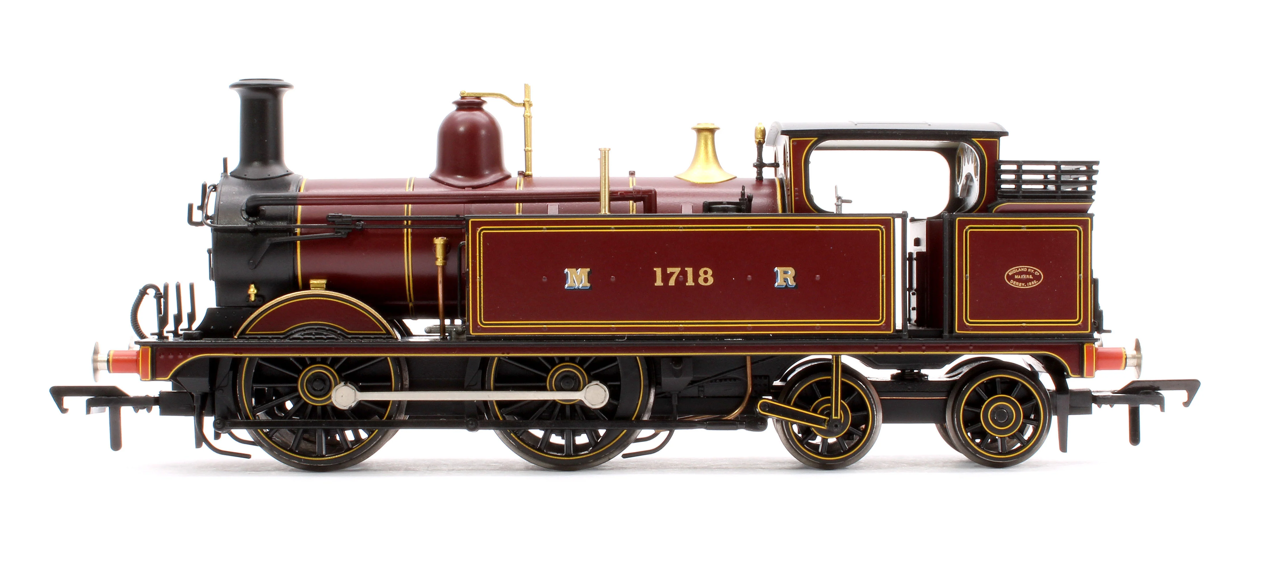 31-740BSF MR 1532 Tank 1718 Midland Railway Crimson Lake Steam Locomotive - DCC Sound - Image 5