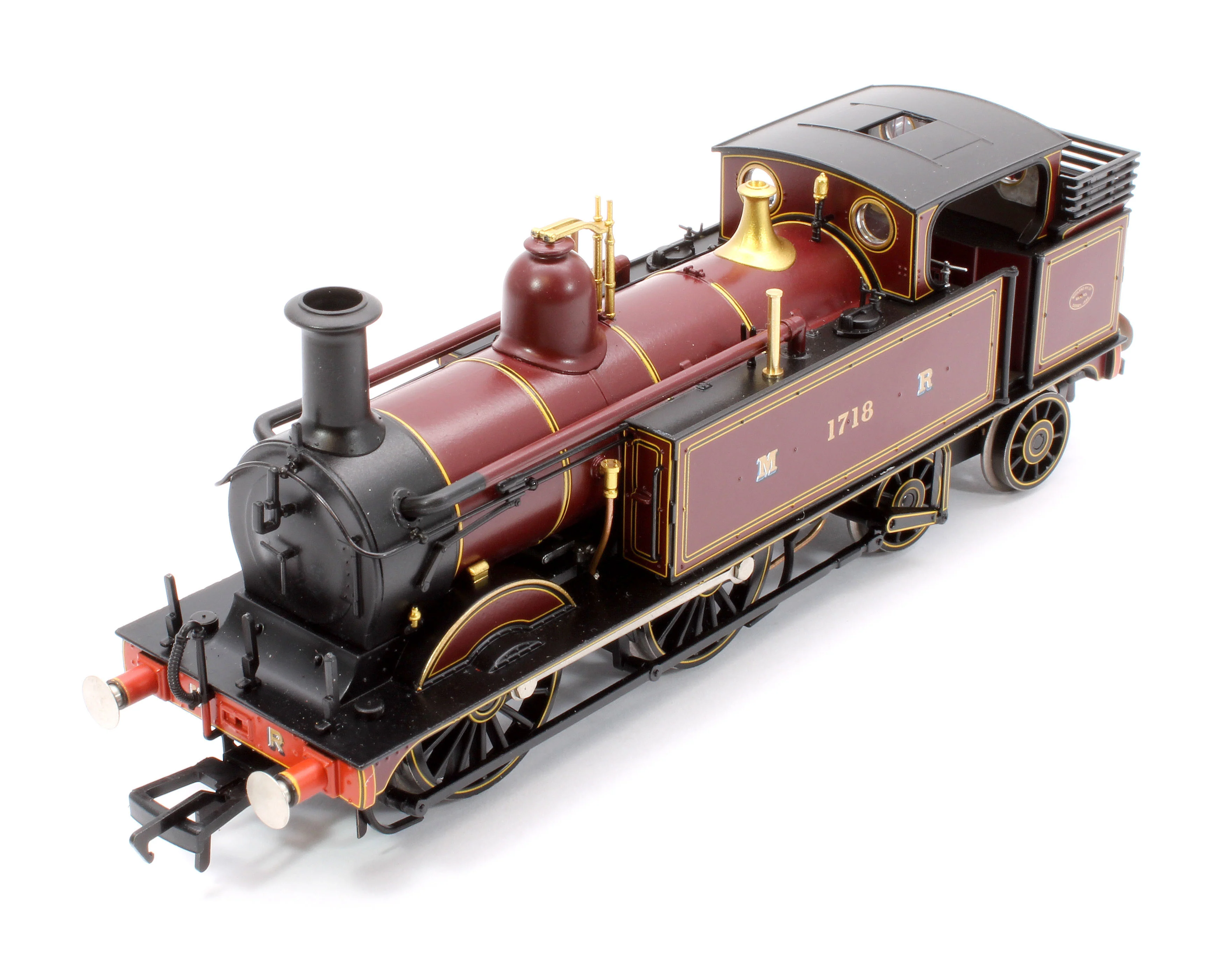 31-740BSF MR 1532 Tank 1718 Midland Railway Crimson Lake Steam Locomotive - DCC Sound - Image 9