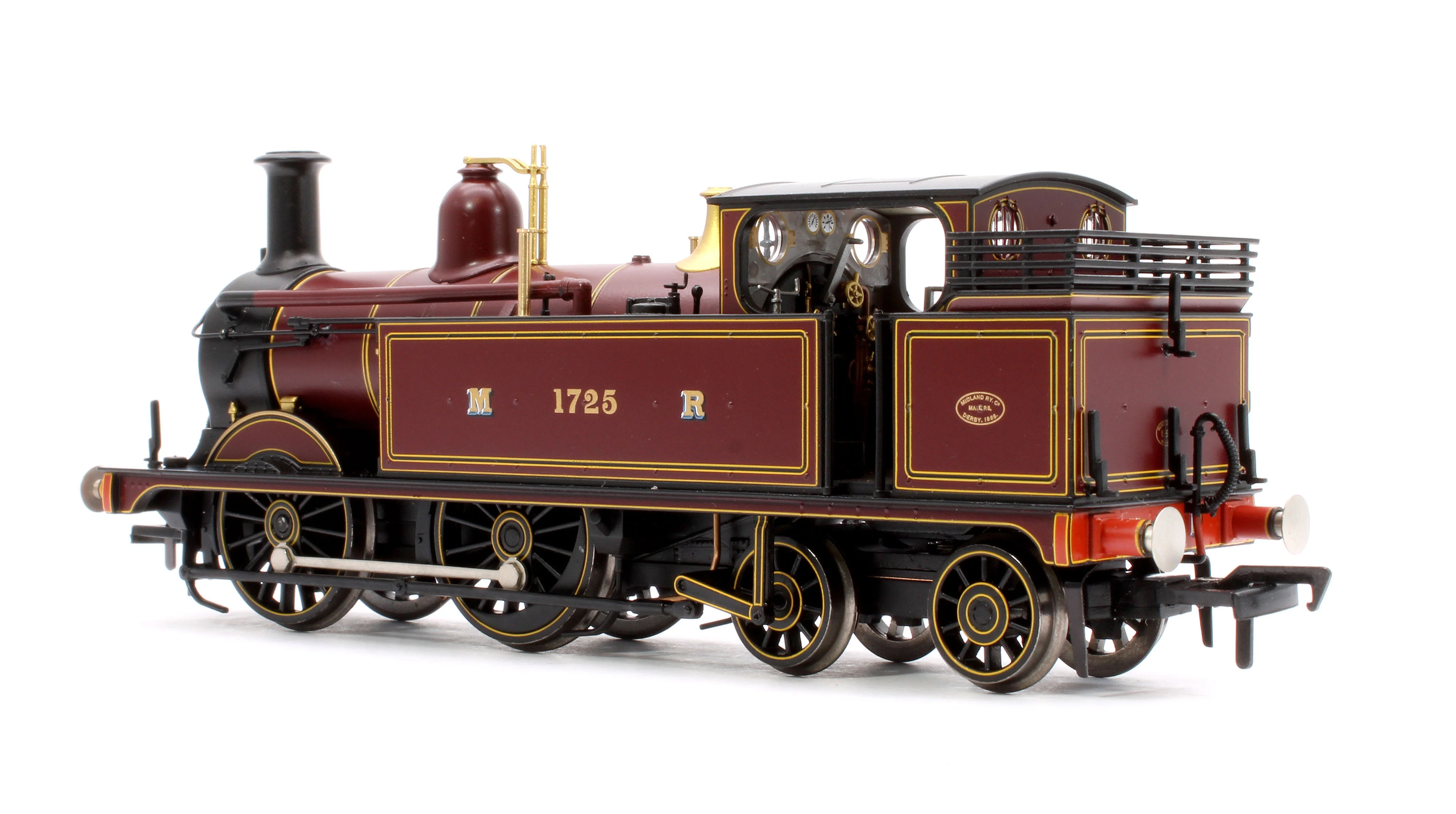 31-740ASF MR 1532 Tank 1725 Midland Railway Crimson Lake Steam Locomotive - DCC Sound - Image 2