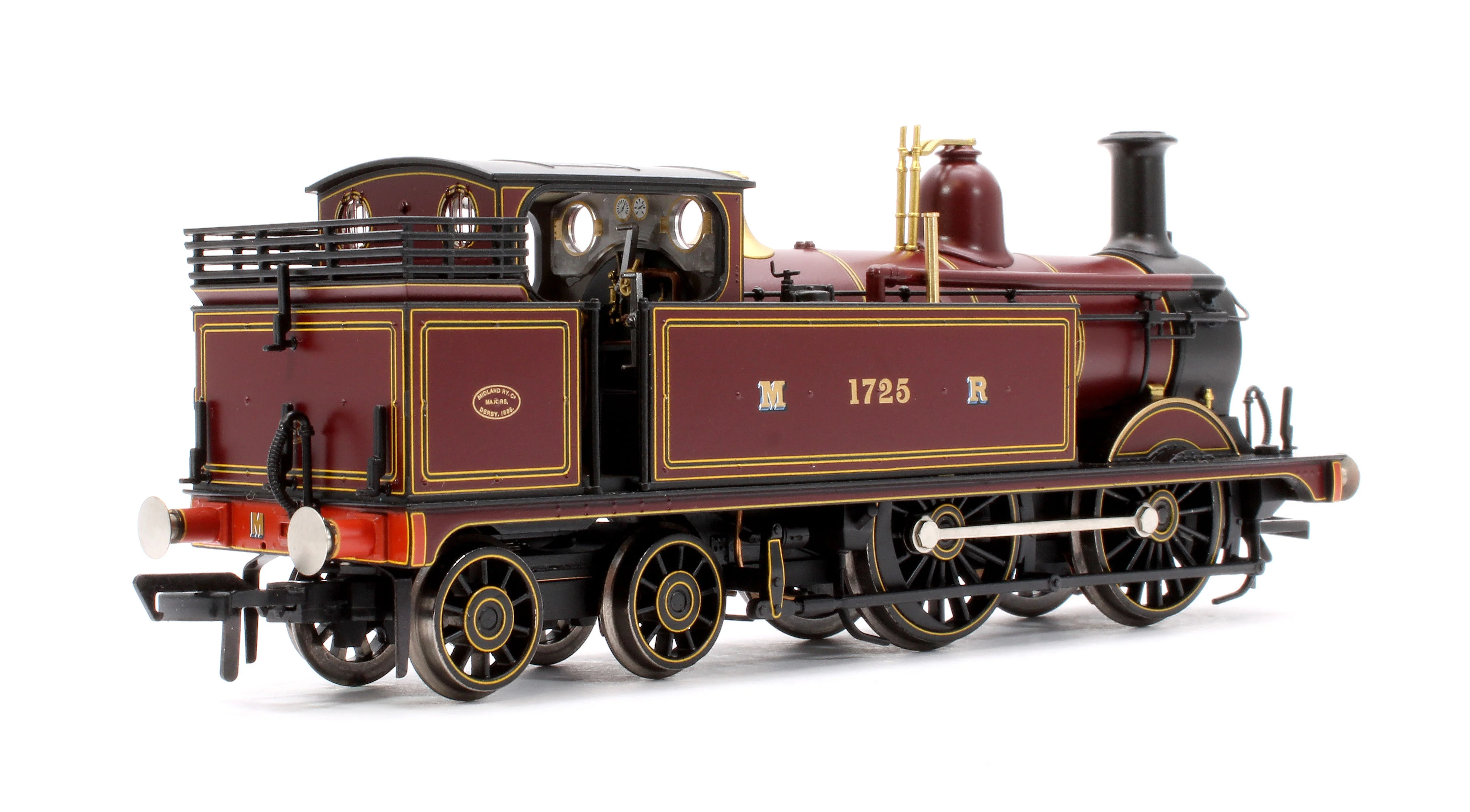 31-740ASF MR 1532 Tank 1725 Midland Railway Crimson Lake Steam Locomotive - DCC Sound - Image 3
