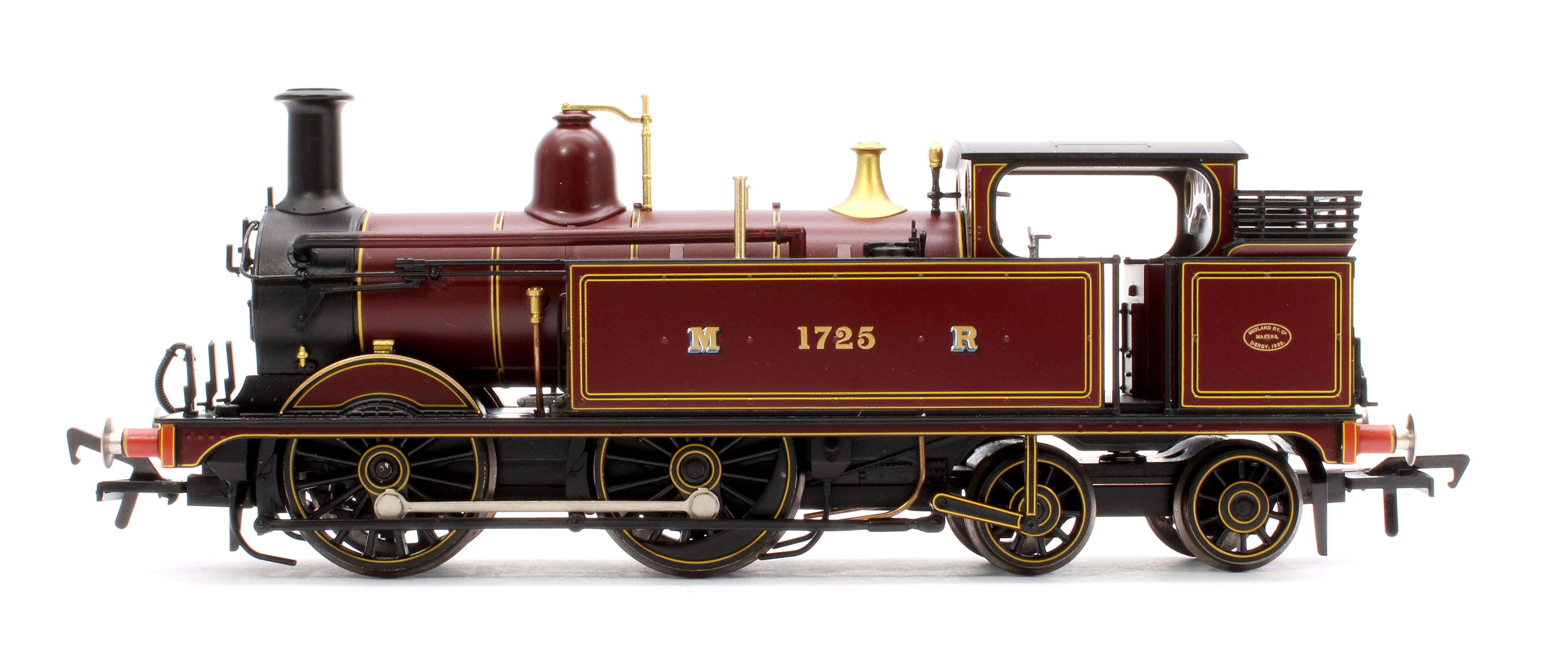 31-740ASF MR 1532 Tank 1725 Midland Railway Crimson Lake Steam Locomotive - DCC Sound - Image 5