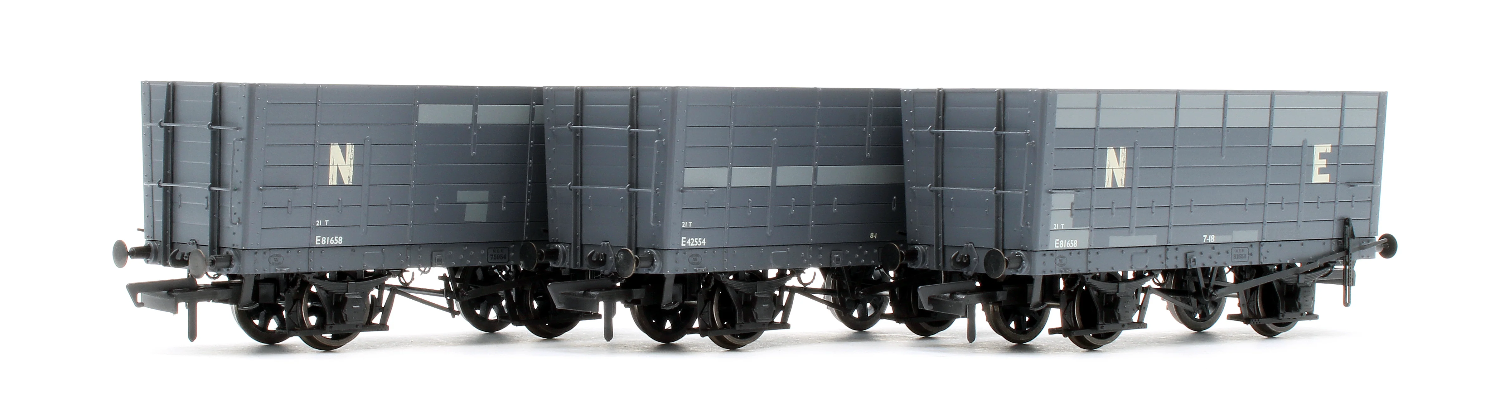 ACC2829 NER 20t Hopper - DGM 12 Hopper - BR Grey - Triple Pack