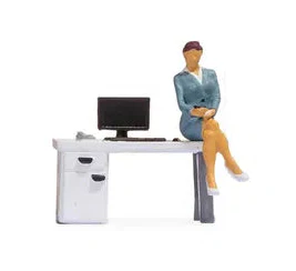 N16517 In the Office (Woman) Tiny Scenes Set