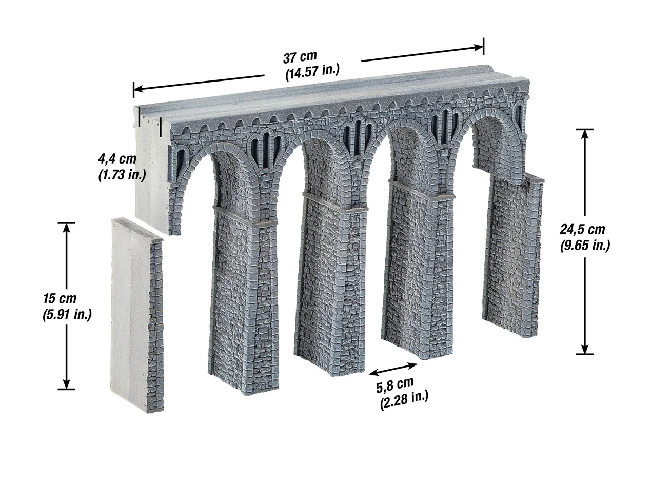 N58660 Quarrystone Viaduct Hard Foam 37x4.4x24.5cm Kit - Image 3