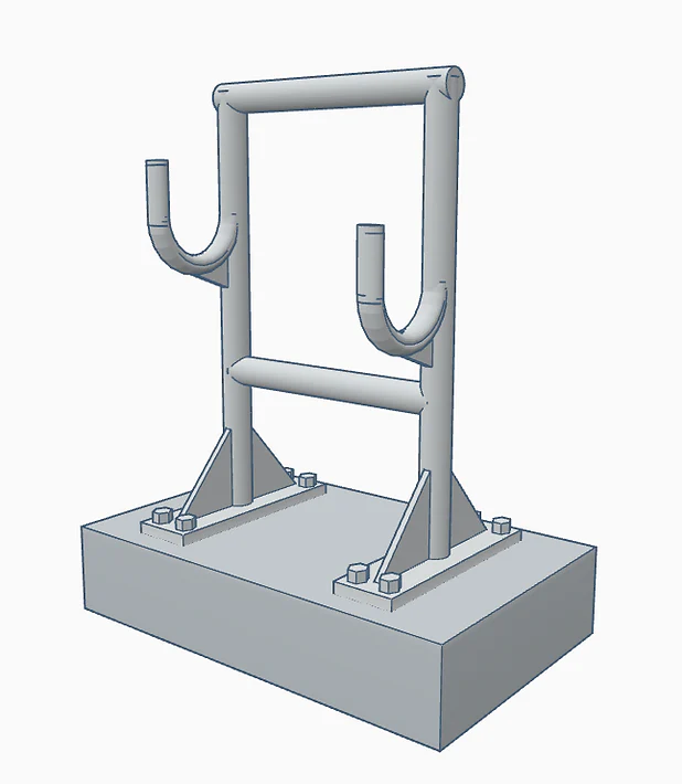 BSHSIG10 Oil Hose Stands - Light Grey - Pack of 4