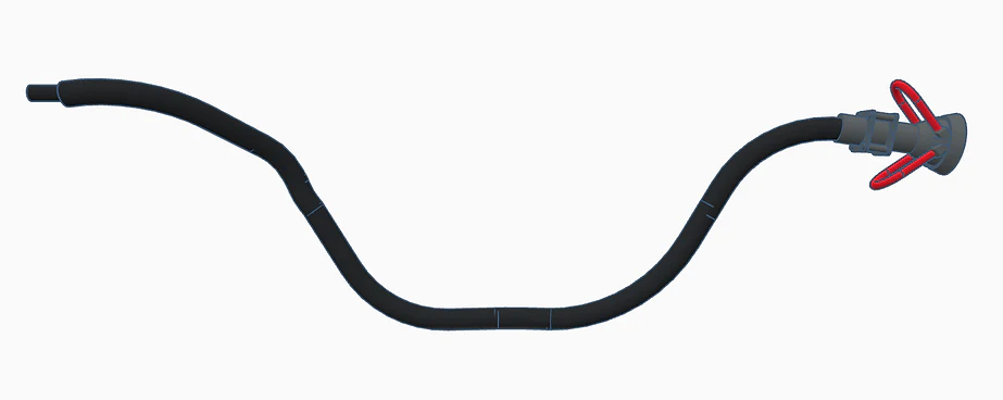 BSHFYHP4 Oil Hoses - Hanging from yellow hanger pose - Pack of 4