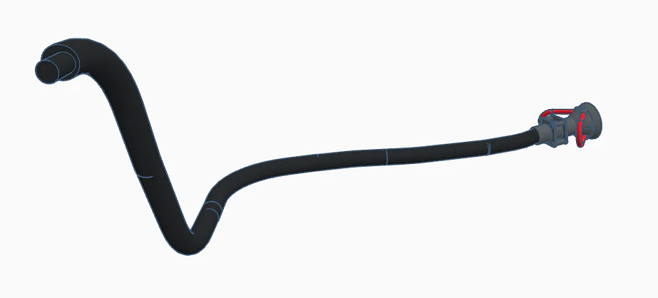 BSOHRR Oil Hoses - Resting on ground (Right) - Pack of 4