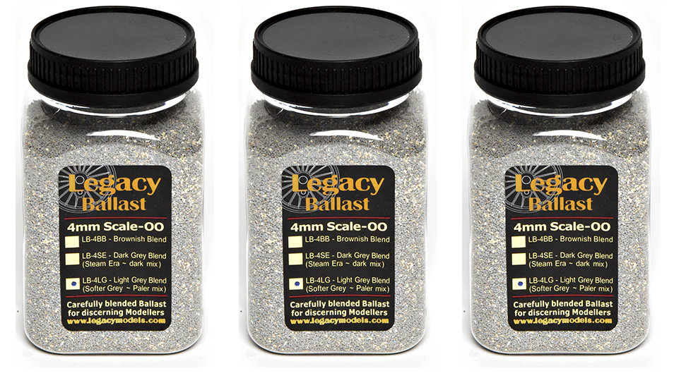 LB-4LG.3 OO/HO scale Ballast – Grey Blend Value Pack
