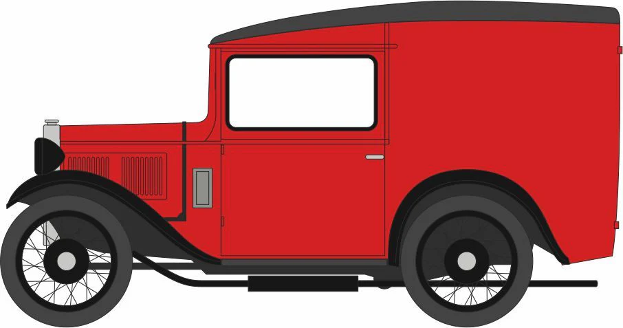 76ASV007 Austin Seven Van Red