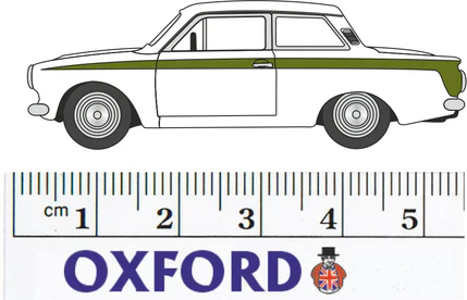 76COR1001 Ford Cortina MkI Ermine White/Green - Image 2